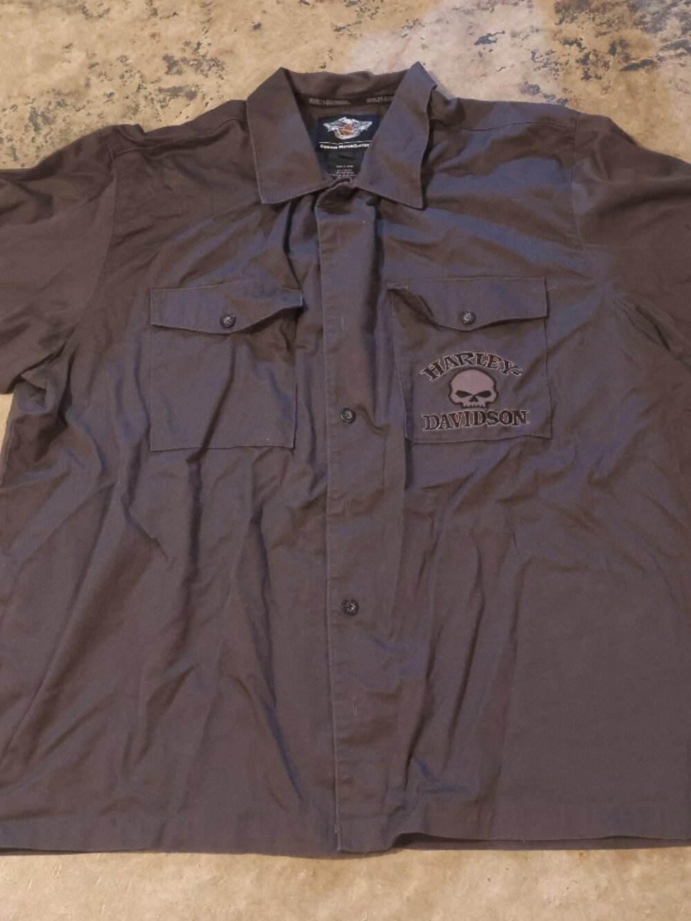 Harley Davidson Willie G Skull Button Up Shirt 3XL